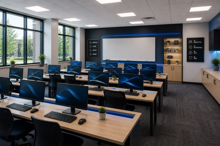 Computers and digital resources for students' academic and practical work.