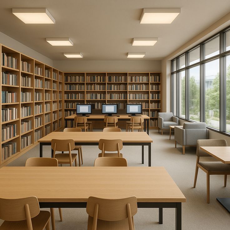 Provides textbooks, reference books, and other educational resources.