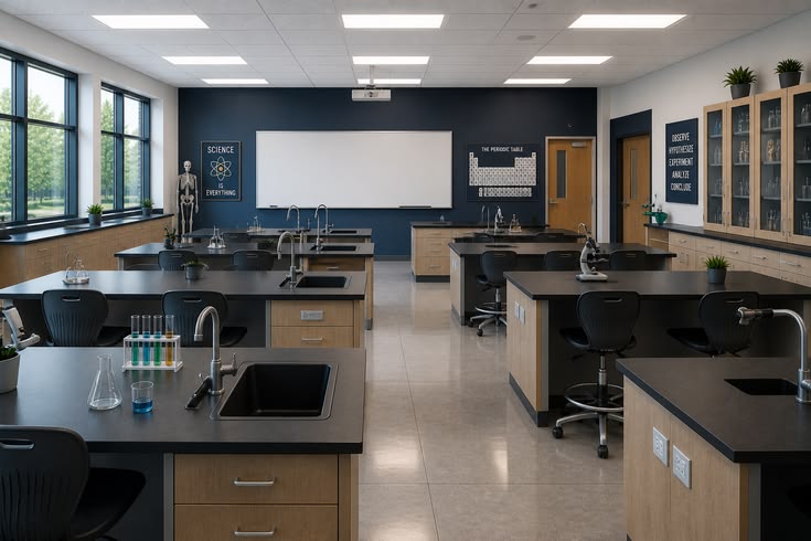 Laboratory for practical work in the sciences.